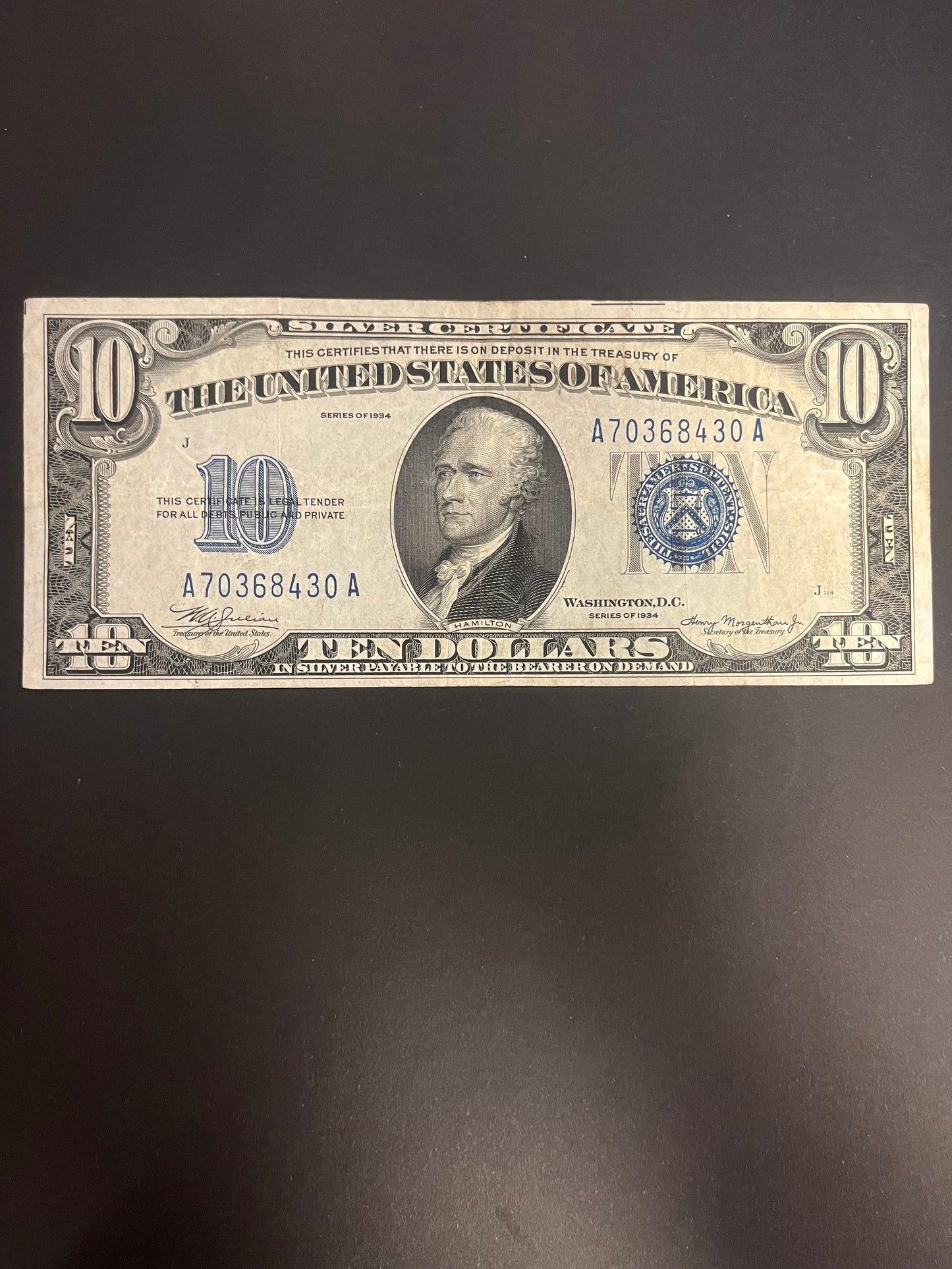 $10 1934 Series Note -68430A