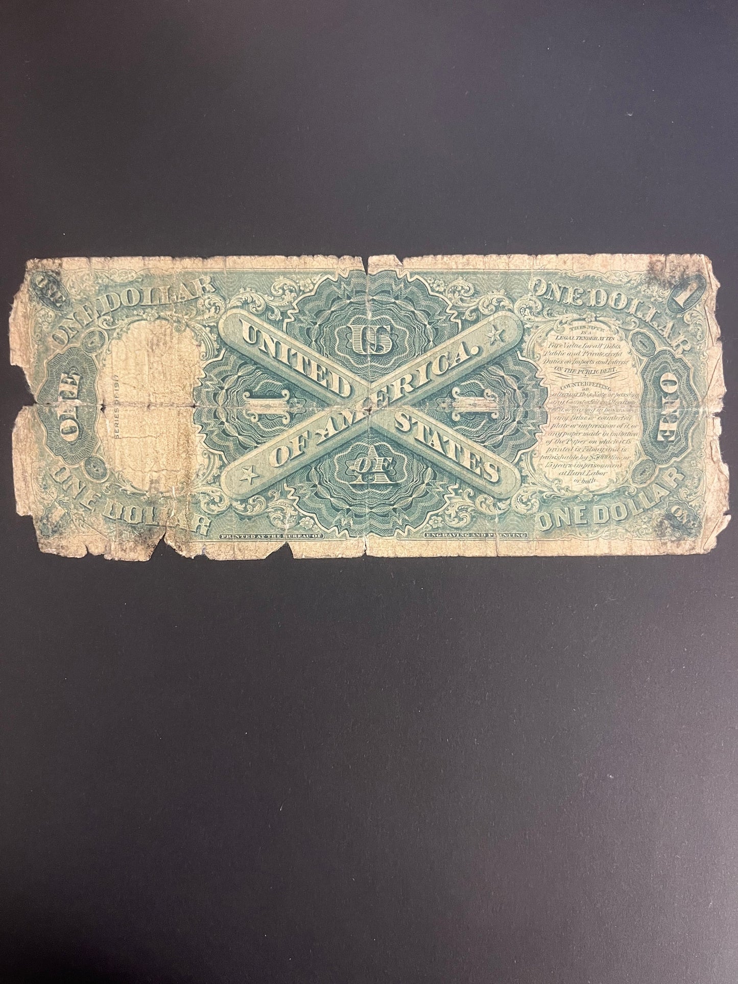 $1 1917 Legal Tender Note -499A