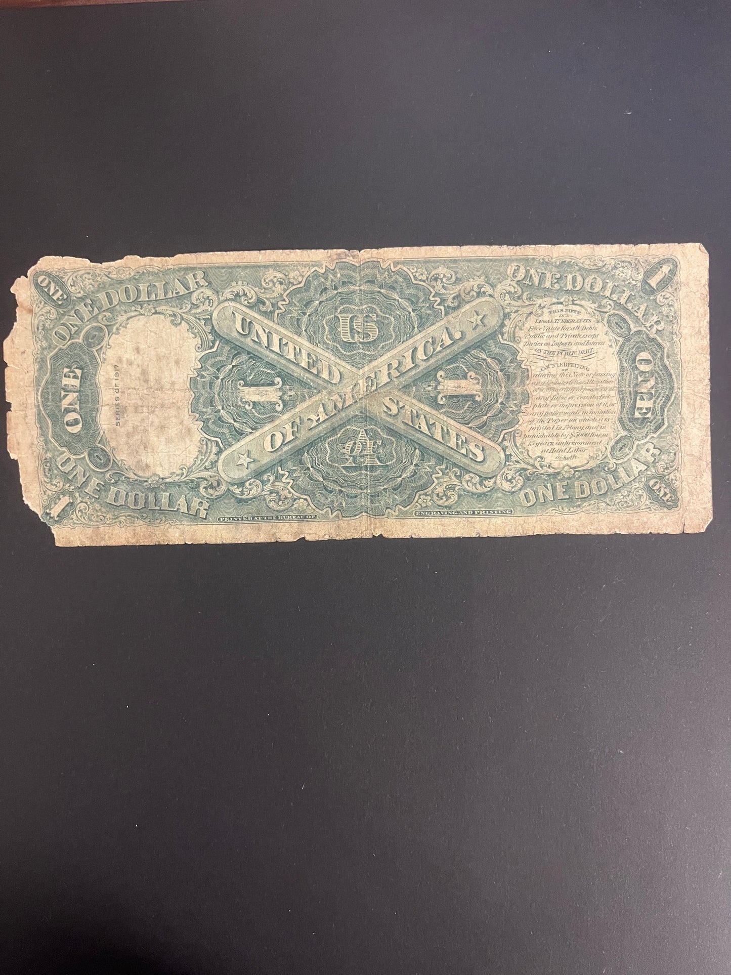 $1 1917 Legal Tender Note -088A