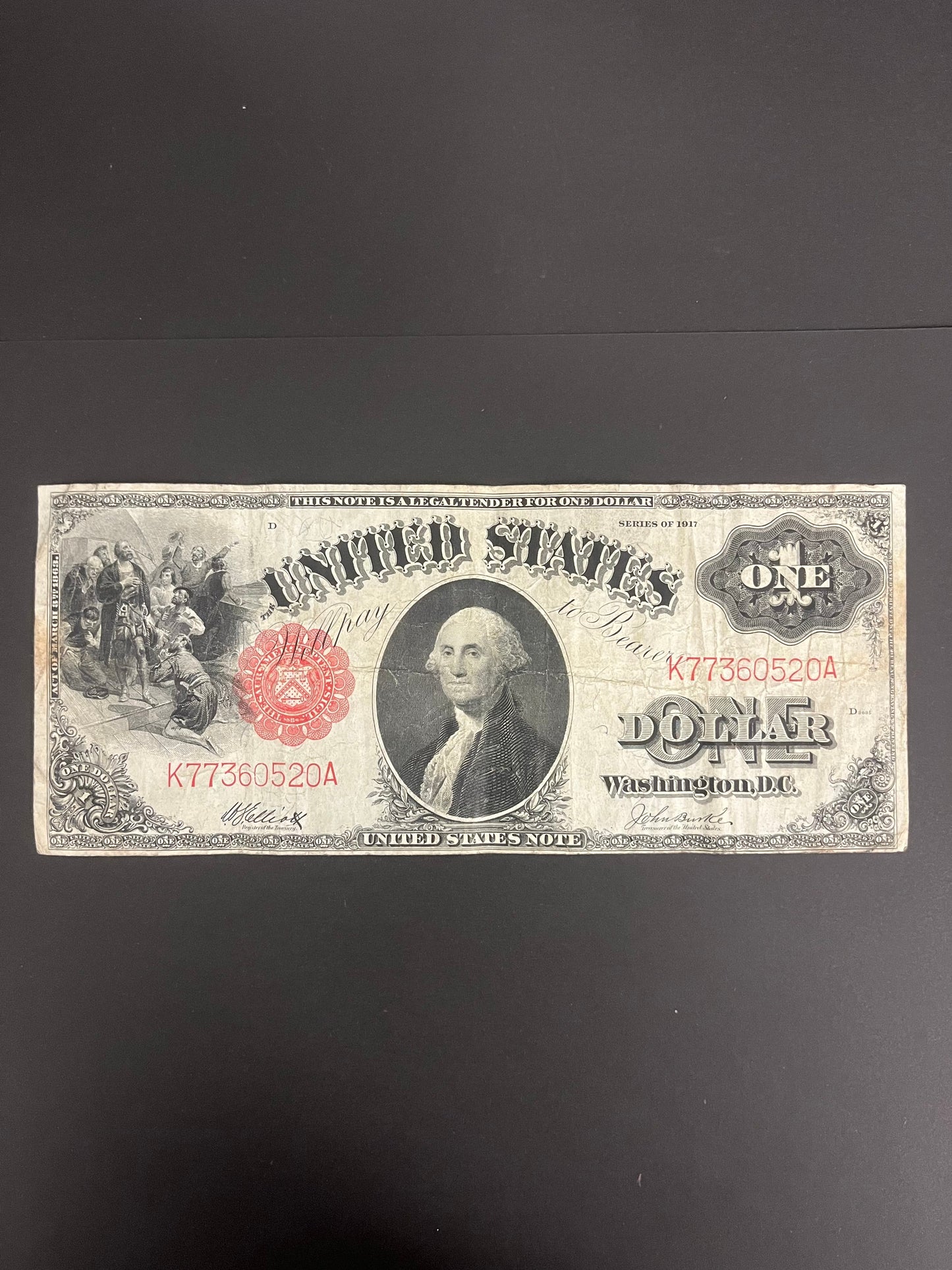 $1 1917 Legal Tender Note - 520A