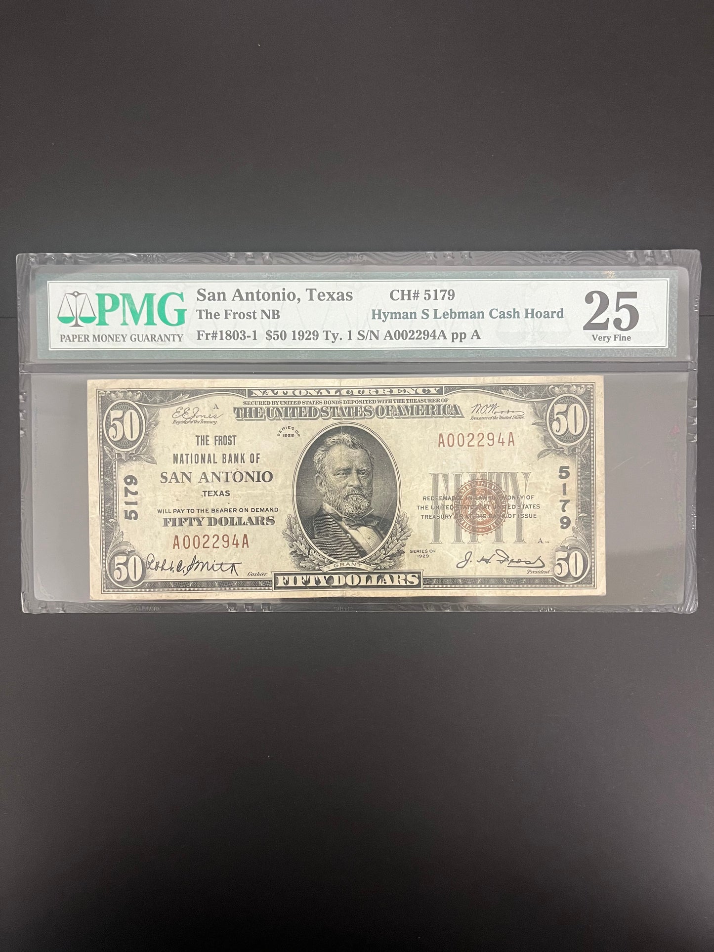 1929 $50 San Antonio TX National - 2294A PMG 25 EPQ