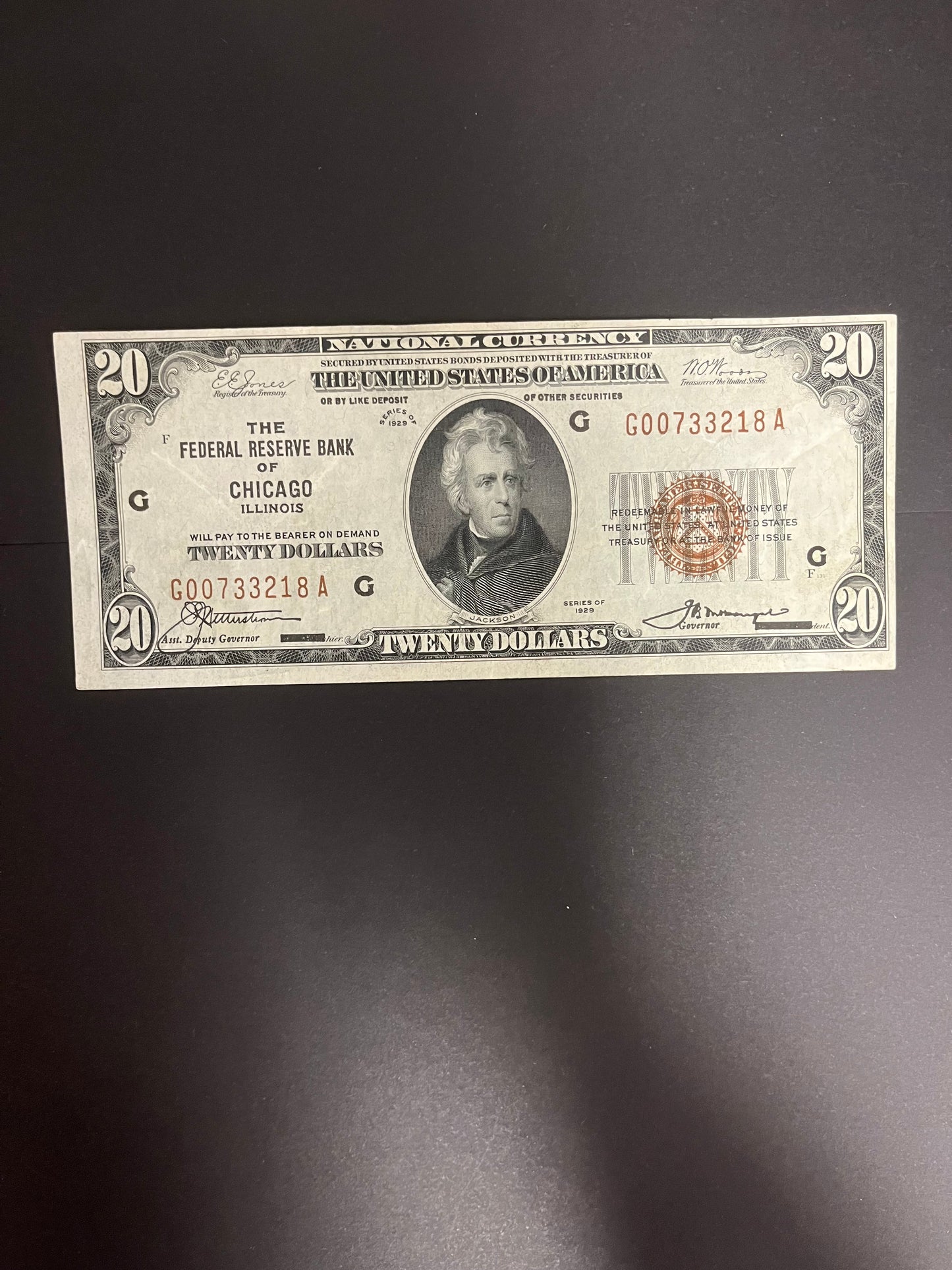 1929 $20 FRBN Chicago, IL - 1939A