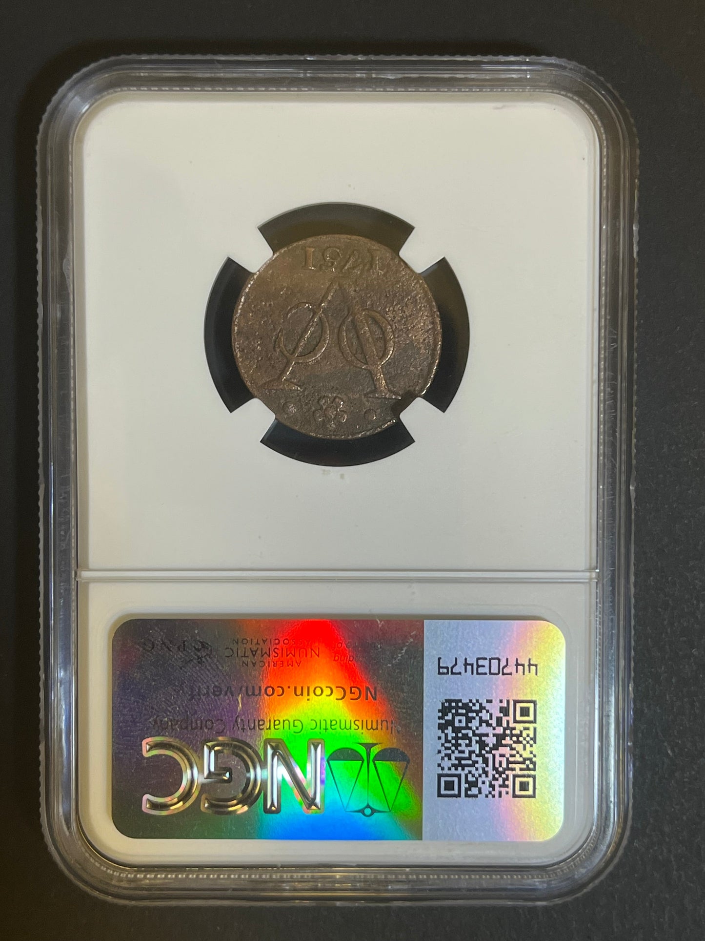 1751 VOC Dutch East Indies Duit “New York Penny” - Holland - NGC Genuine