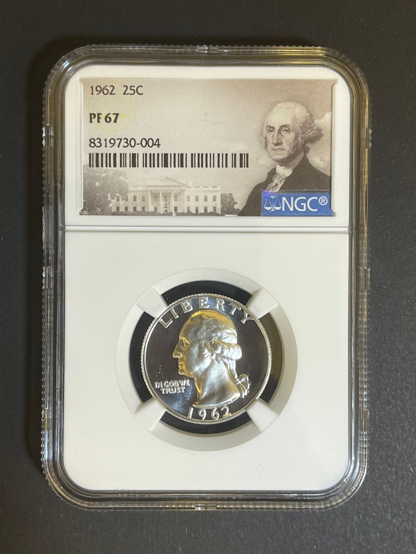 1962 Washington Quarter PF 67 - NGC Certified 90% Silver Proof Coin