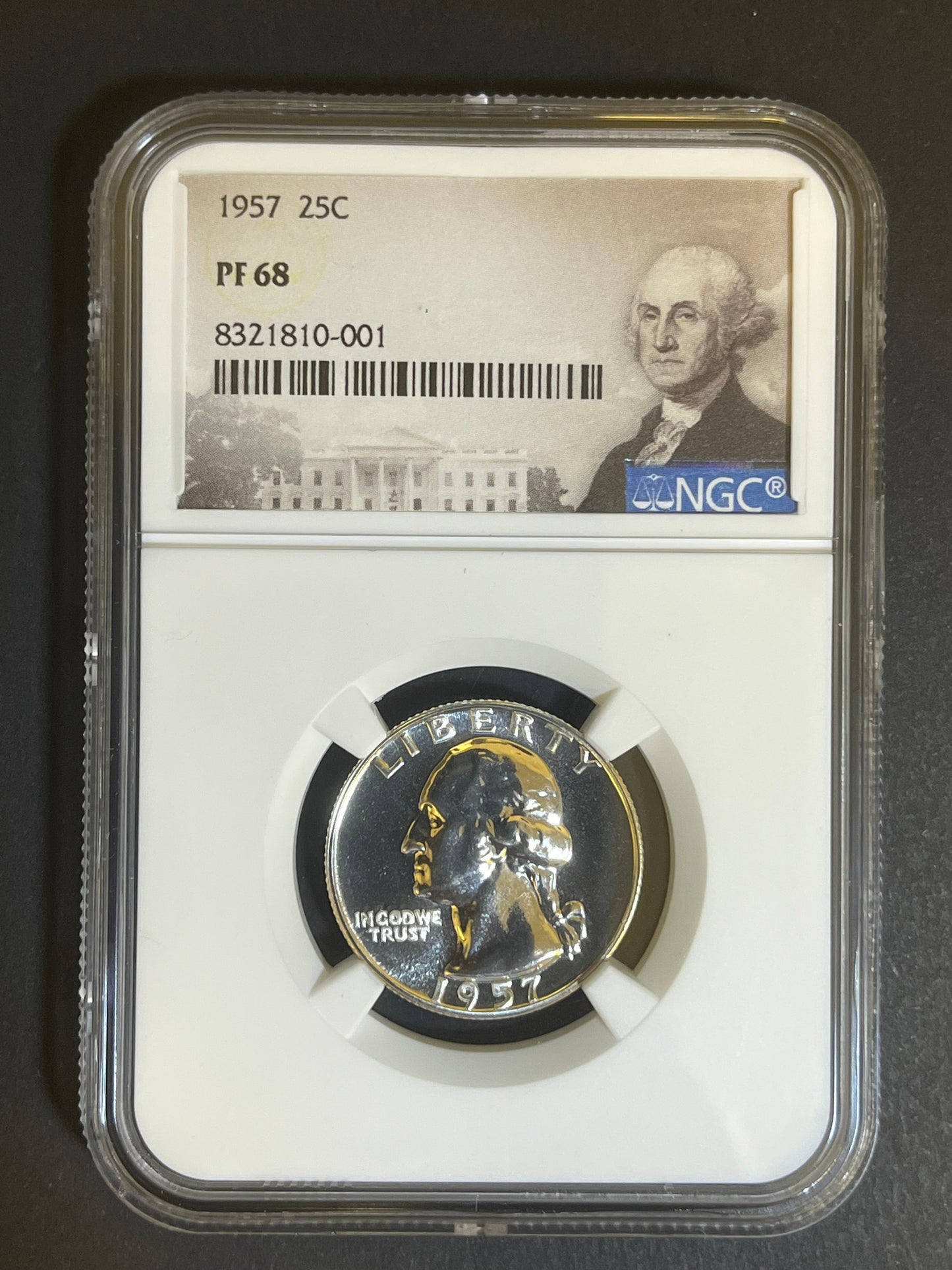 1957 Washington Quarter PF 68 - NGC Certified 90% Silver Proof Coin