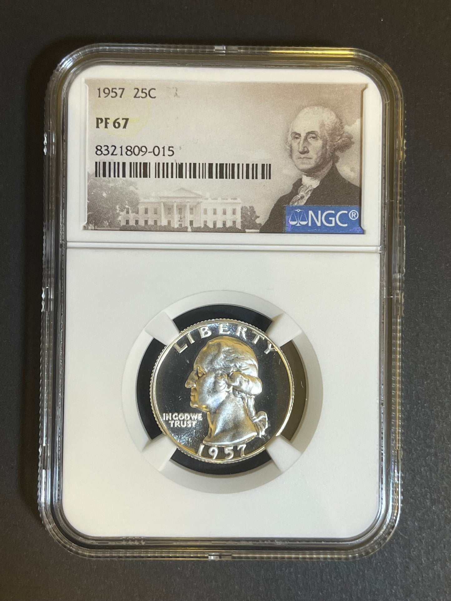 1957 Washington Quarter PF 67 - NGC Certified 90% Silver Proof Coin