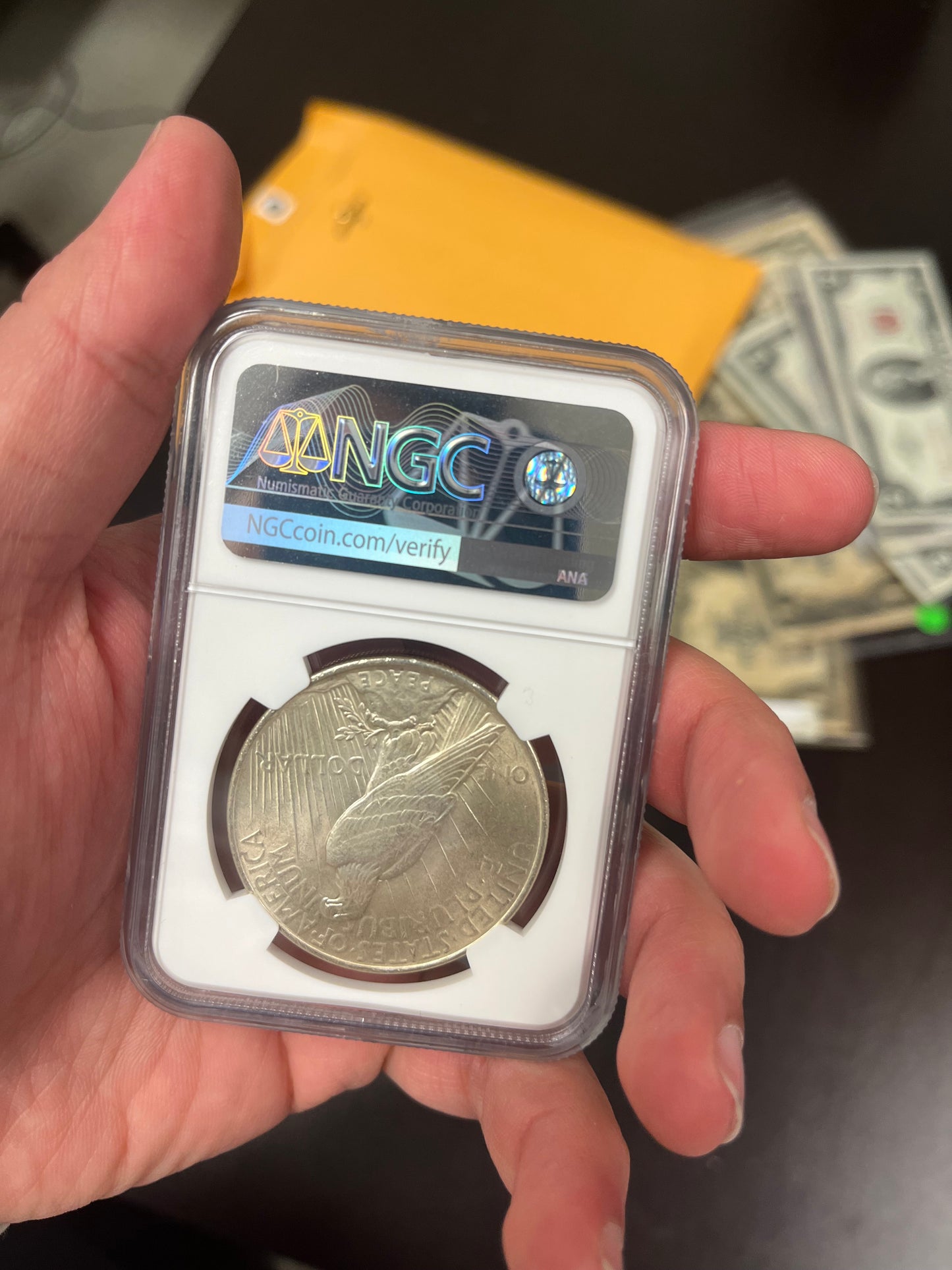 1924 $1 Peace Dollar Graded MS 63