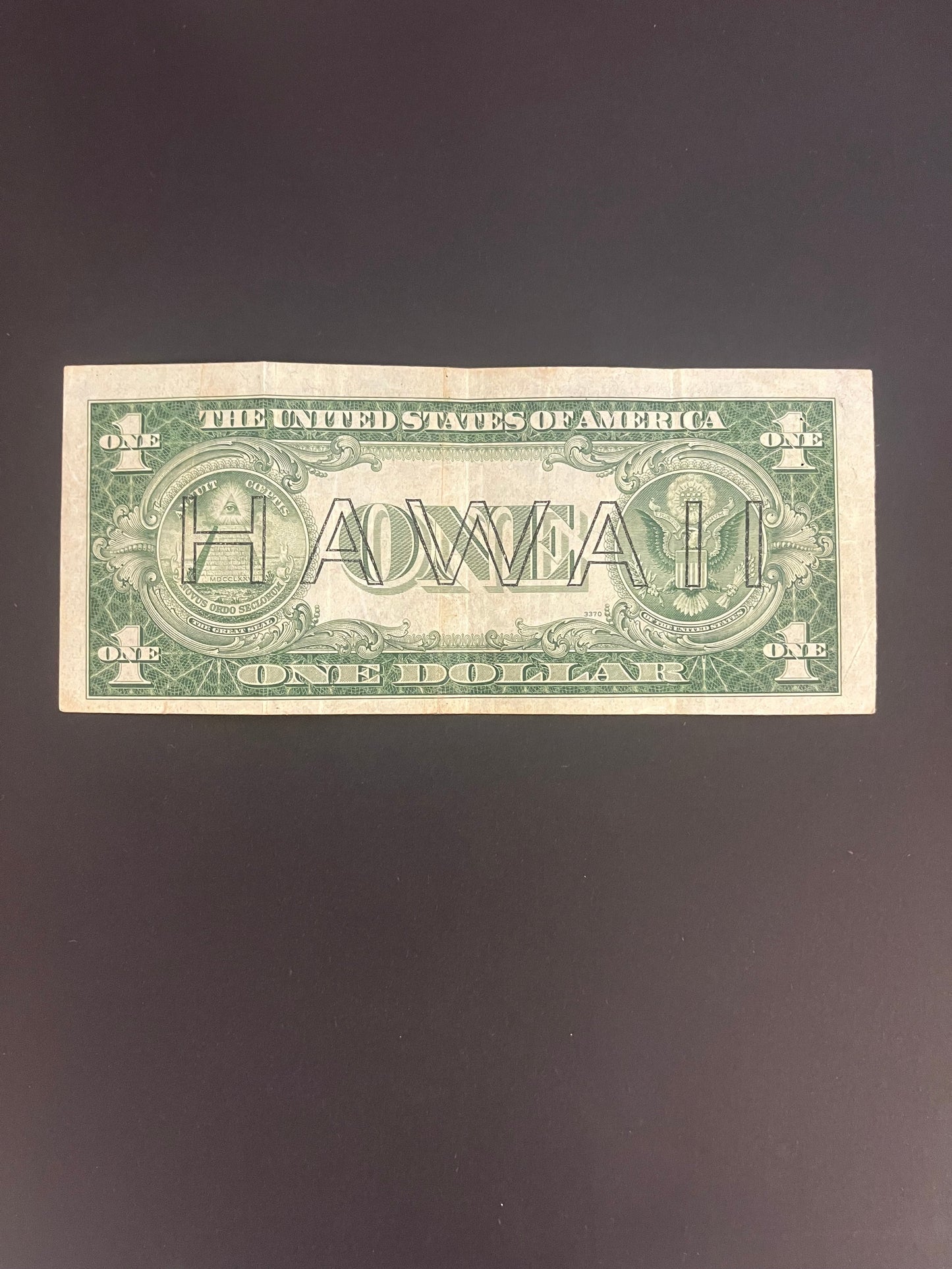 $1 1935 Hawaii Emergency Issue WWII Note
