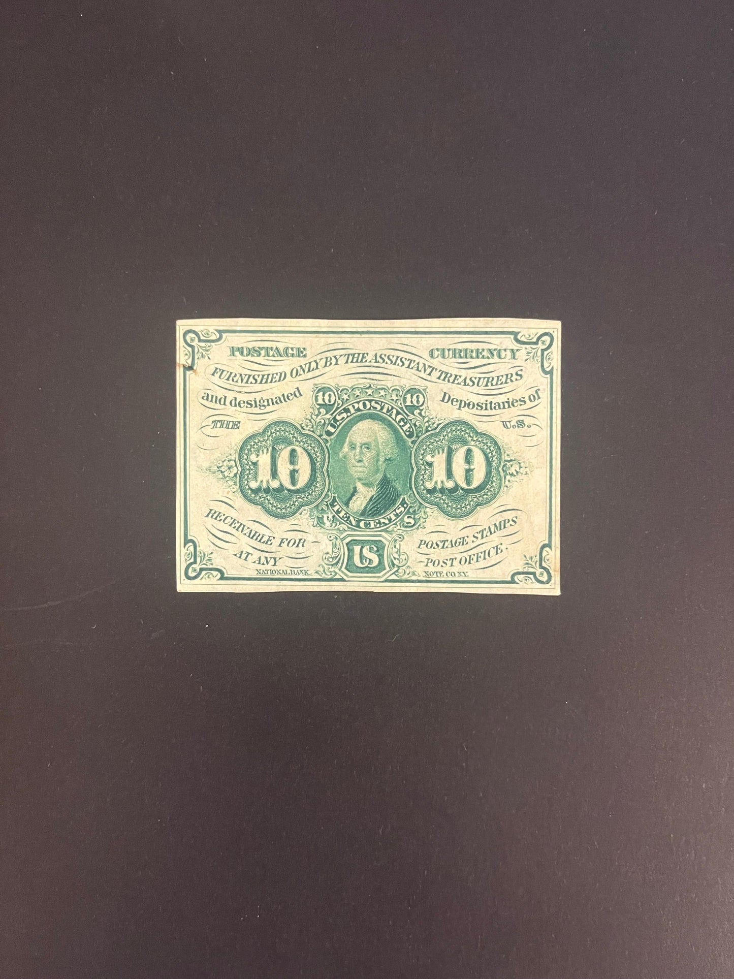 10¢ Fractional Currency - Green Washington Note