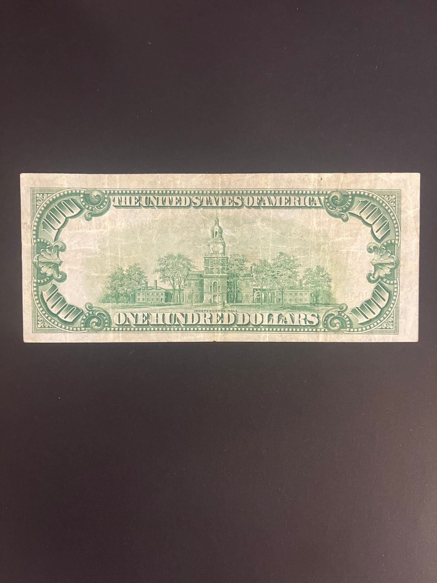 $100 1929 Type 1 Federal Reserve Note Kansas City - J00018887A