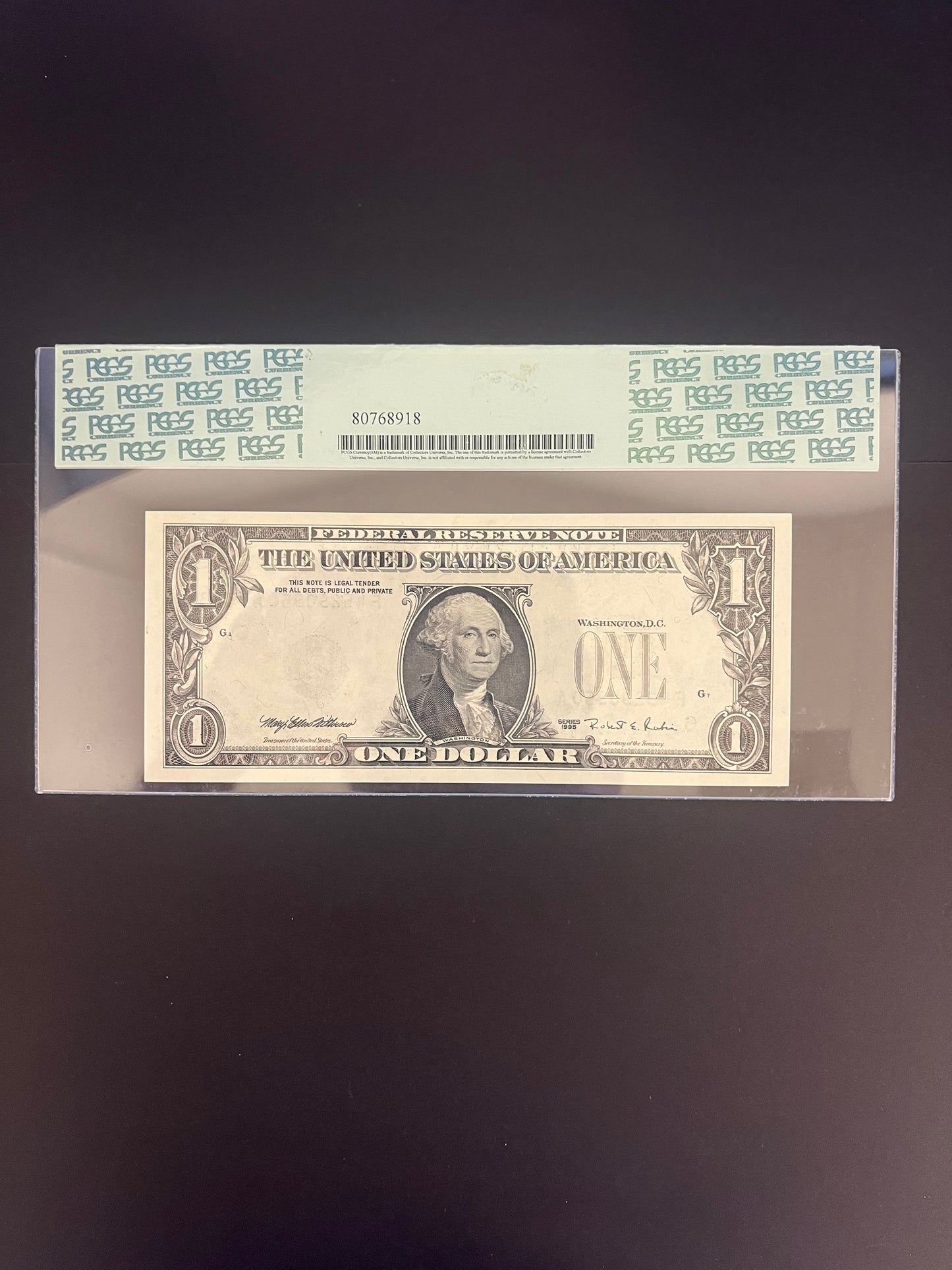$1 1995 Federal Reserve Note PCGS - Error Overprint