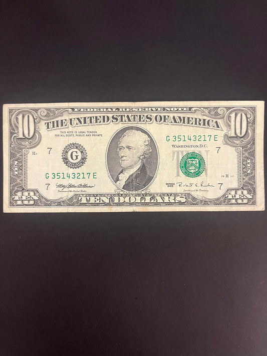 $10 1995 Series Note - Serial G35143217E