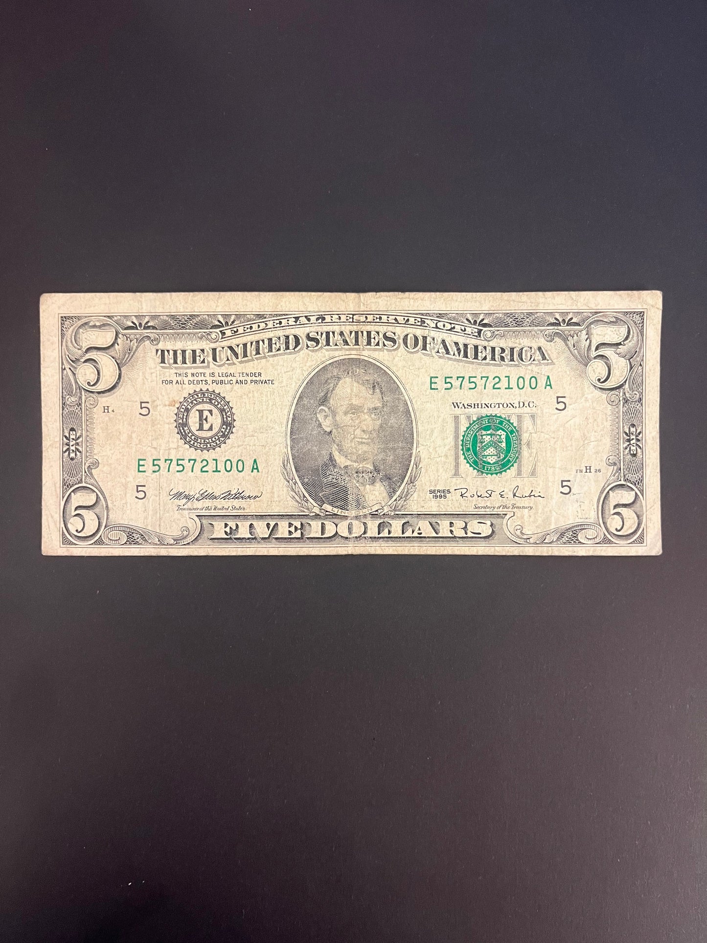 $5 1995 Series Note - 2100A