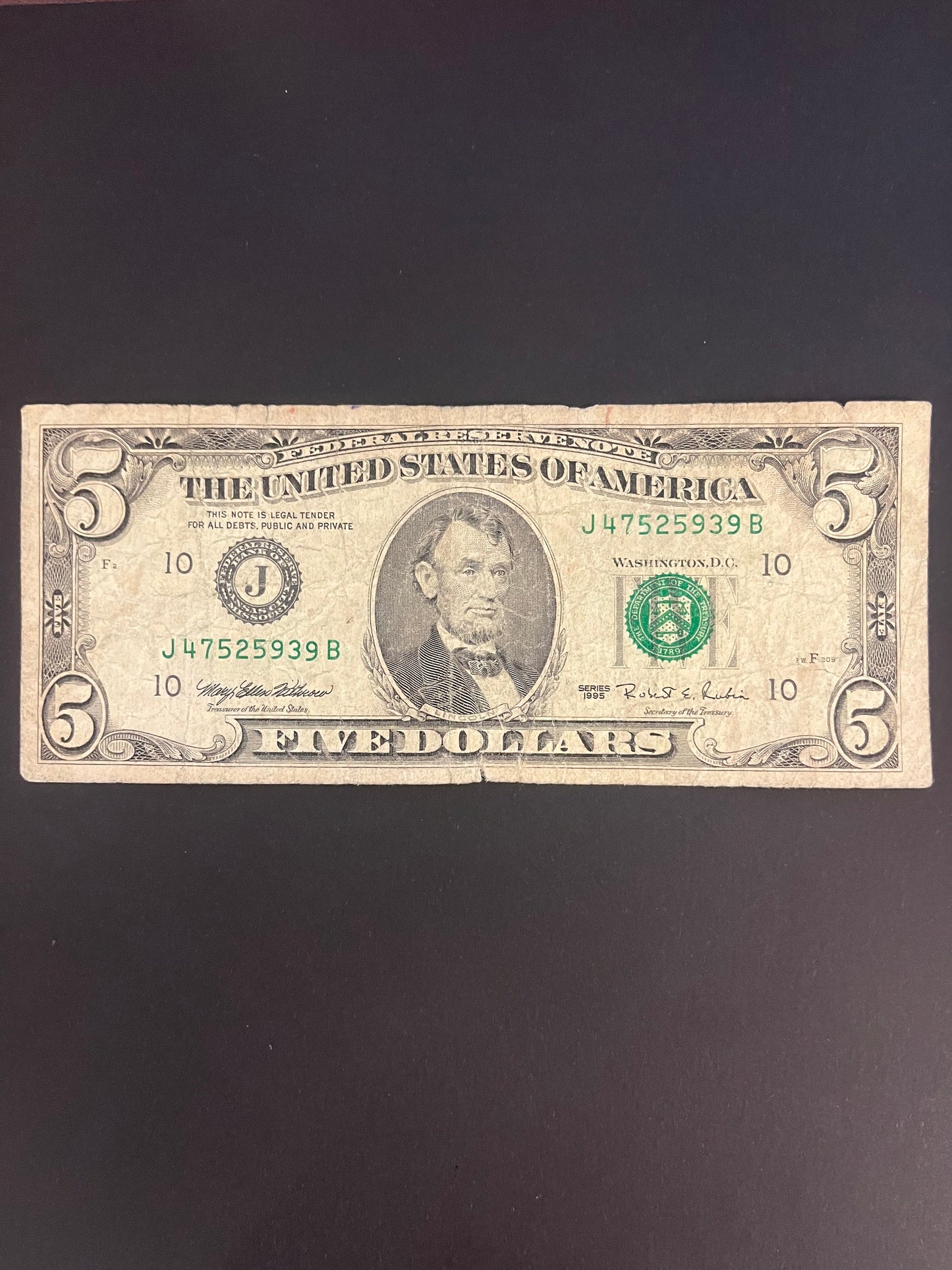 $5 1995 Series Note - 939B
