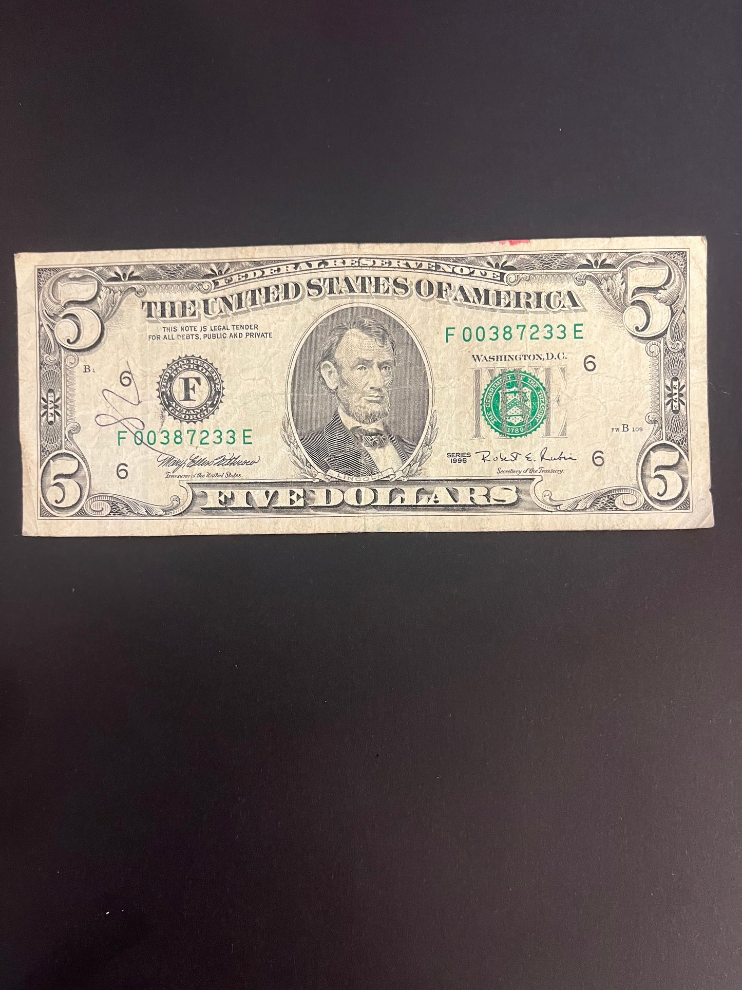 $5 1995 Series Note - 233E