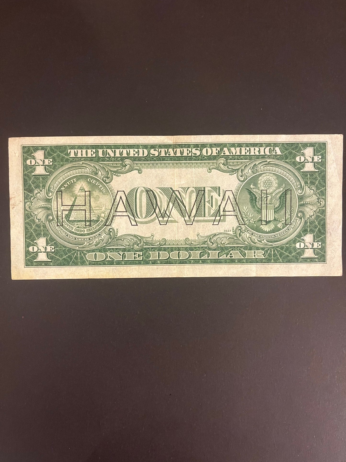 $1 1935A Hawaii Emergency Issue Note - Serial S535