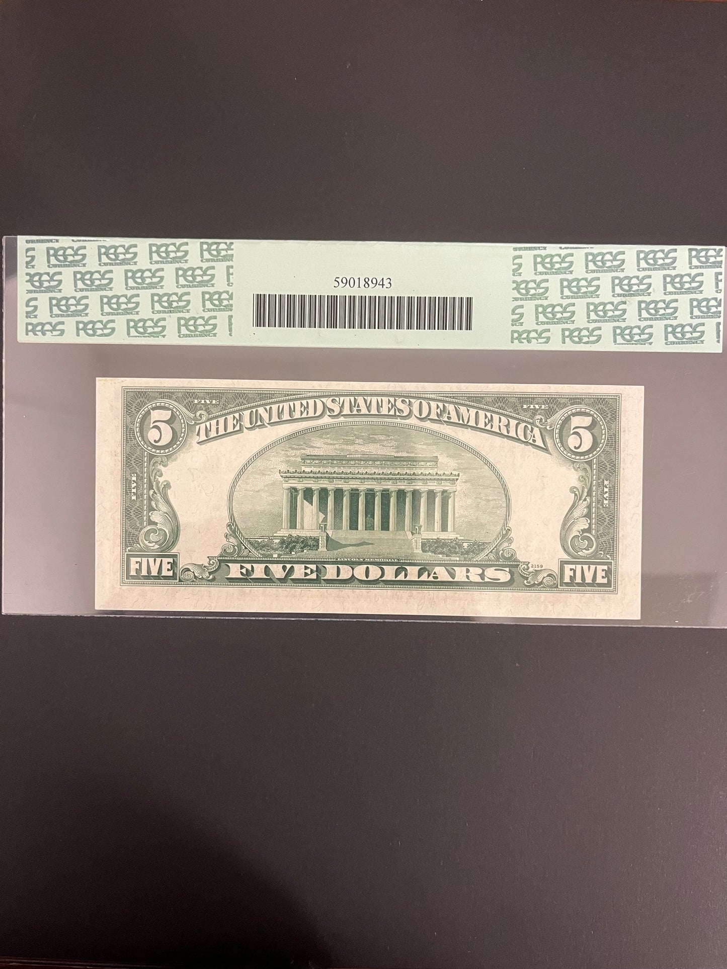 $5 1950 Federal Reserve Error Note BEP Rejection Sticker 877B