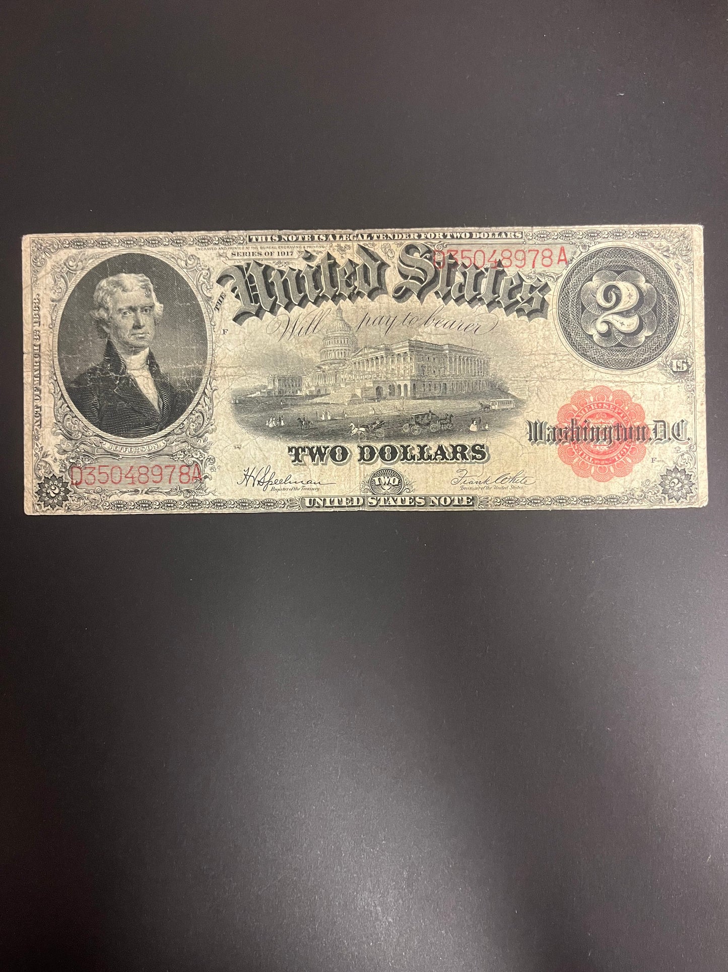 $2 1917 Legal Tender Note 978A