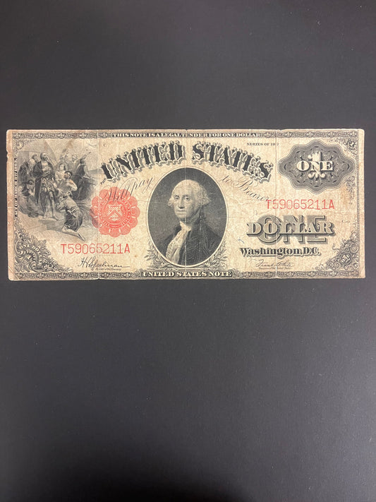 $1 1917 Legal Tender Note 5211A