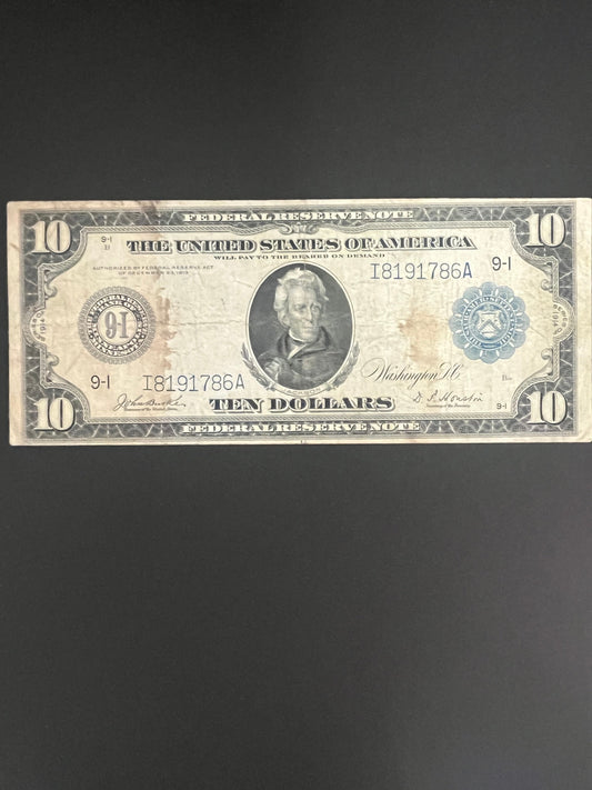 1934 $10 Blue Seal Large Size Federal Reserve Note - 1786A