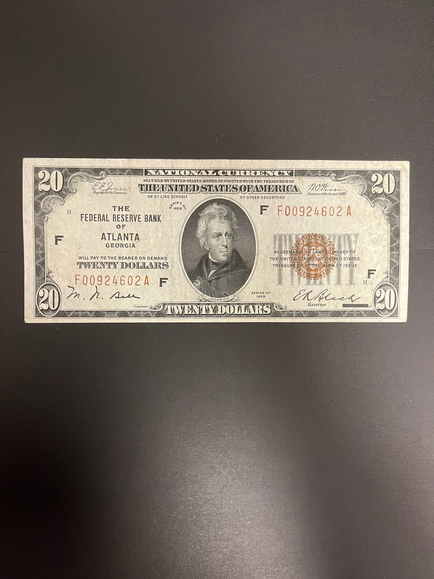1929 $20 FRBN Atlanta, GA - 4602A