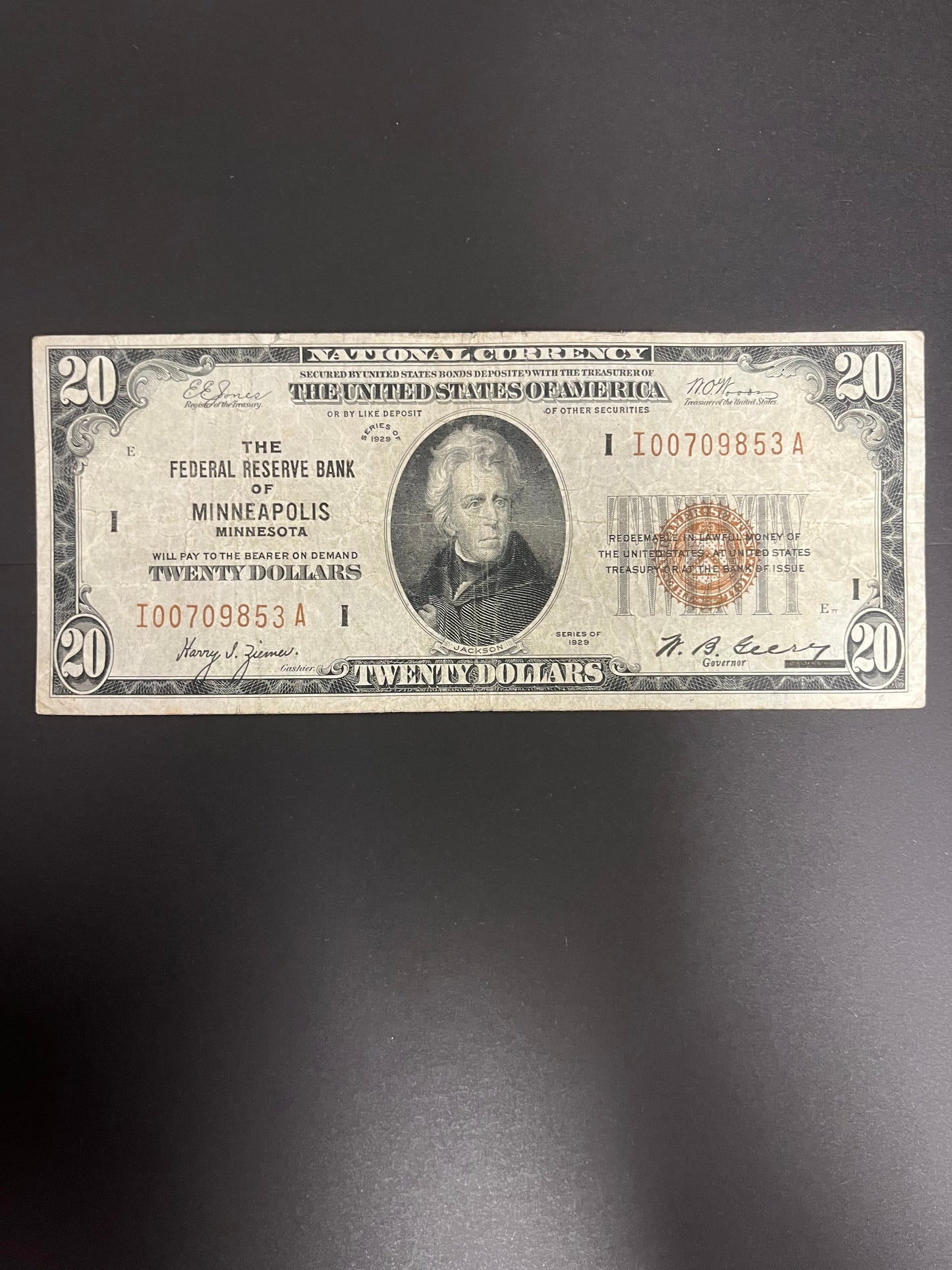 1929 $20 FRBN Minneapolis, MN - 9230A