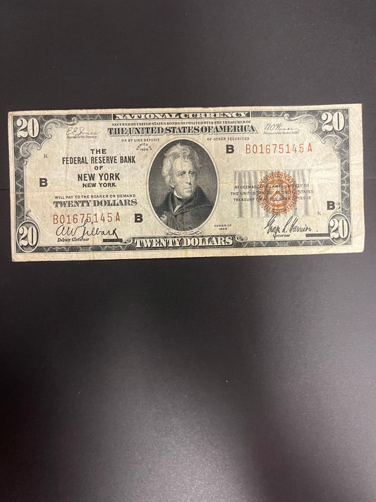 1929 $20 FRBN New York, NY - 5145A