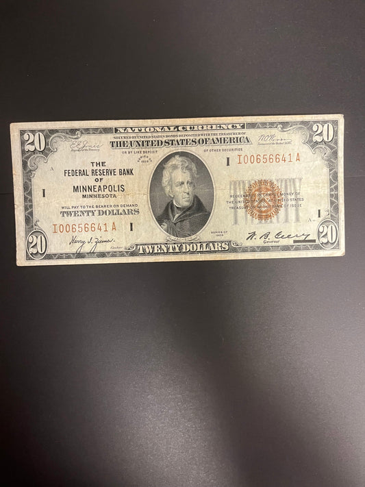 1929 $20 FRBN Minneapolis, MN - 6641A