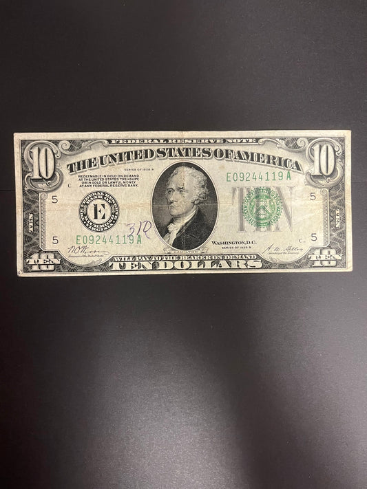 1928 $10 FRN Richmond, VA Green Seal Note - 4119A
