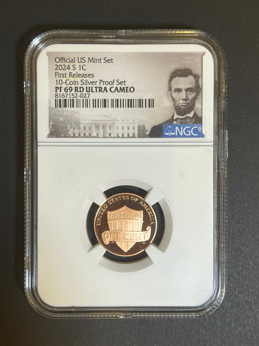 2024-S Lincoln Penny PF69 RD Ultra Cameo - First Releases - NGC Graded Coin