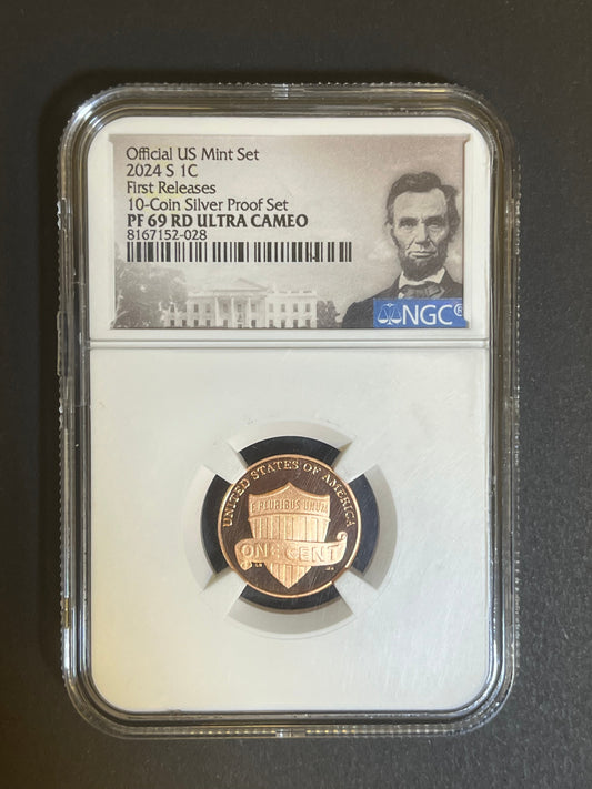 2024-S Lincoln Penny PF69 RD Ultra Cameo - First Releases - NGC Graded Coin