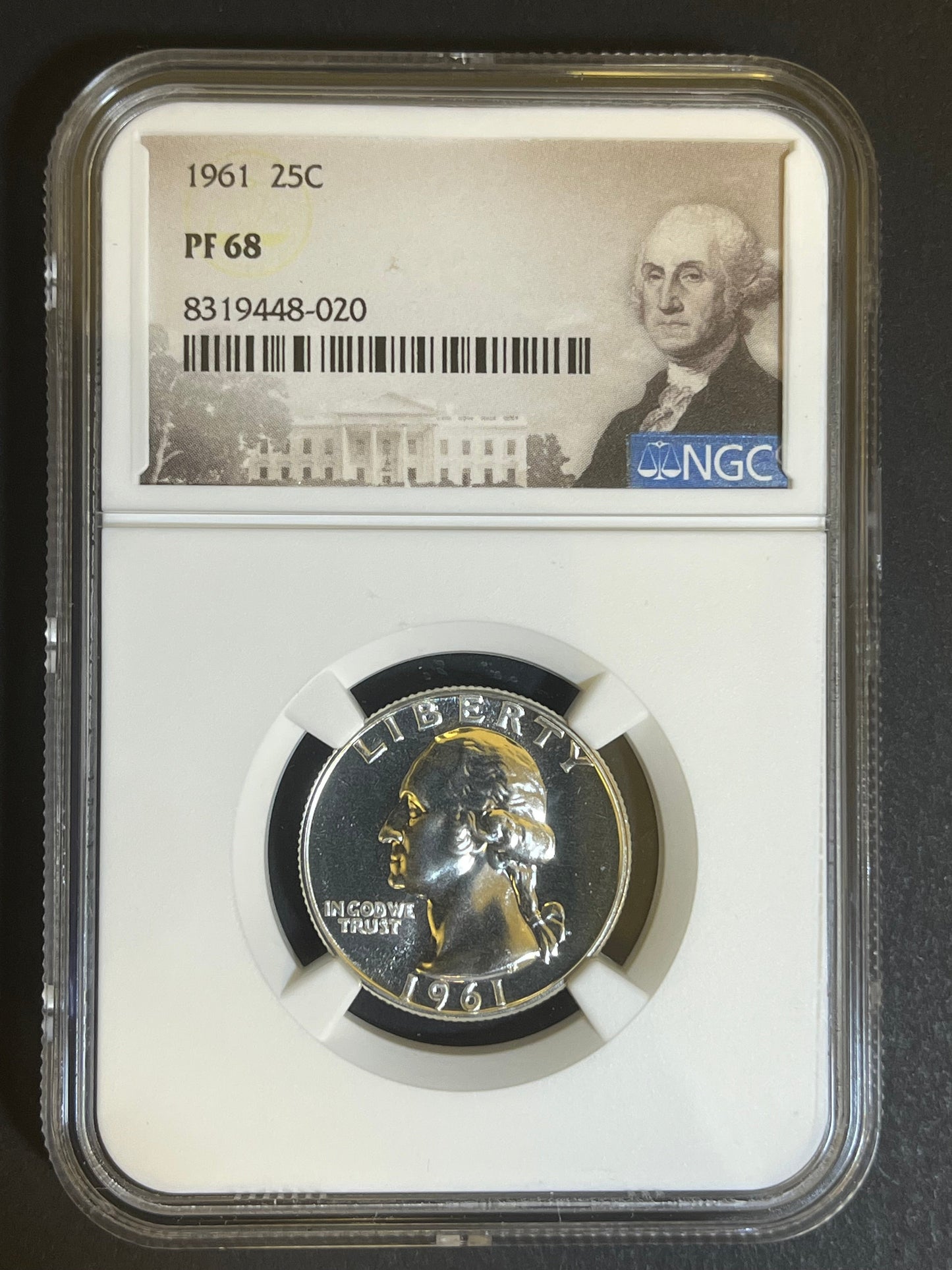 1961 Washington Quarter PF 68 - NGC Certified 90% Silver Proof Coin