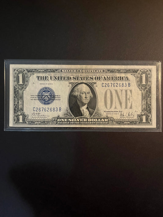 1928 1 Dollar Silver Certificate FUNNY BACK