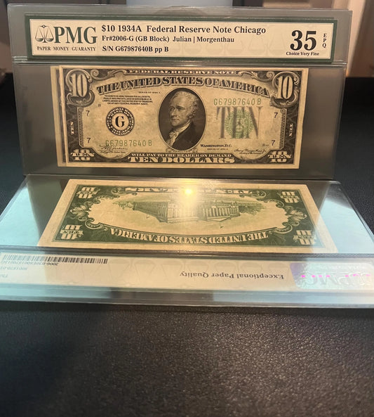 1934 $10 PMG 35 EPQ