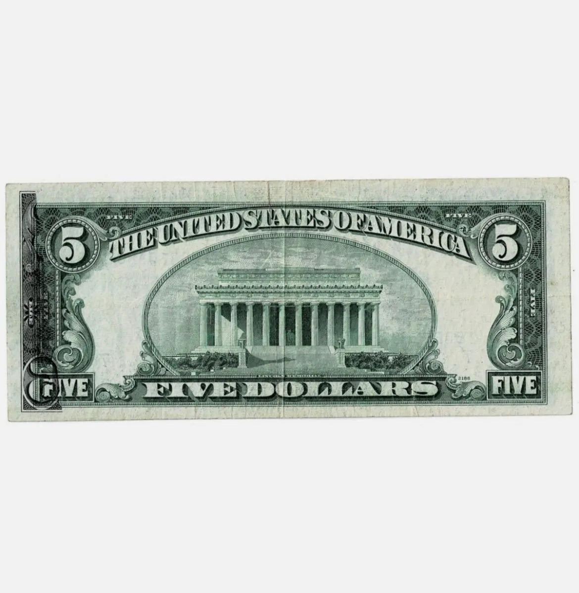 1950-A 5 Dollar Federal Reserve Note VF/XF Error