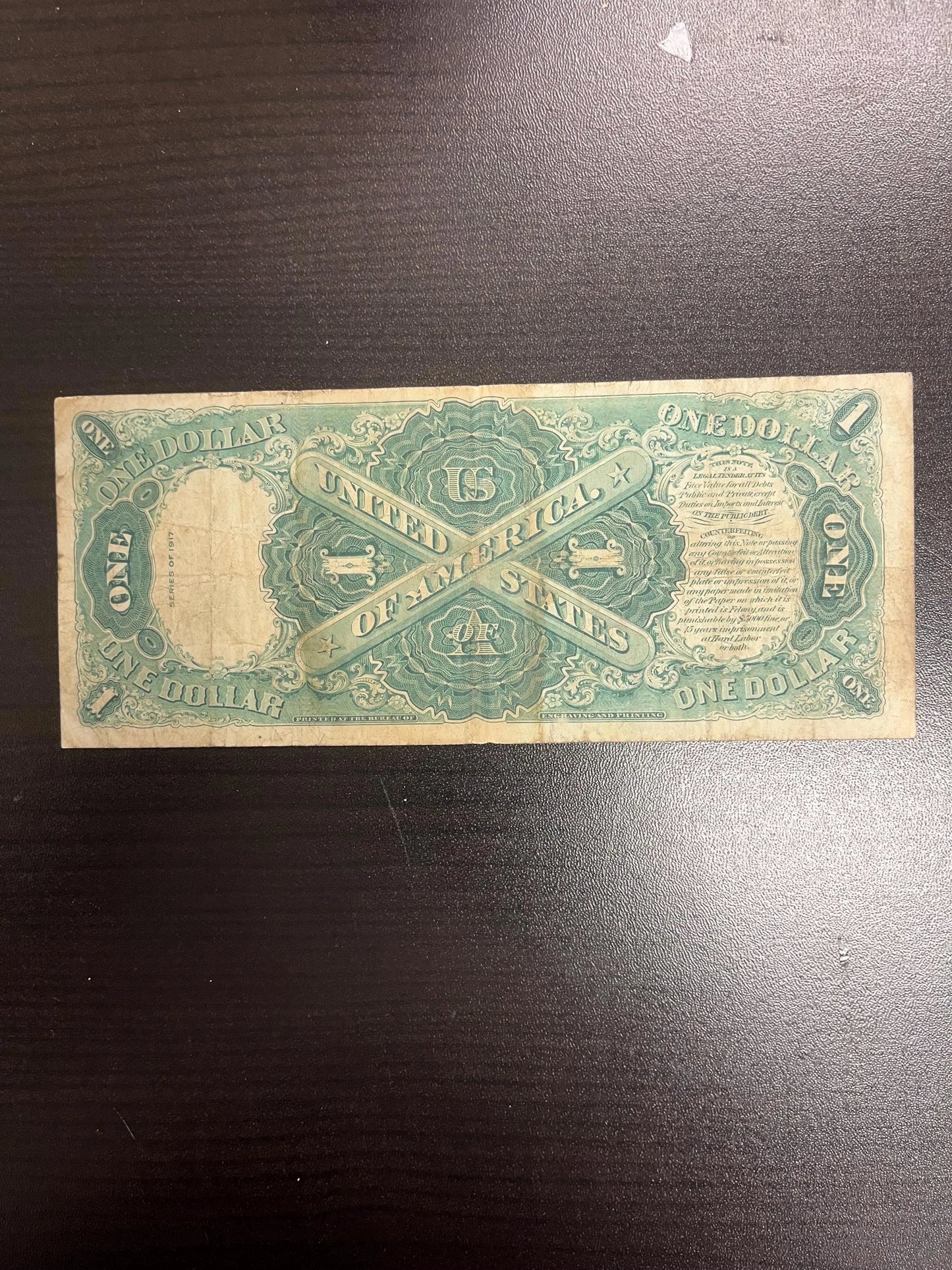 1917 1 Sawhorse U.S. Large Size Note